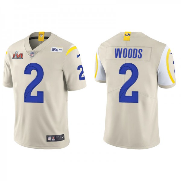 Men's Los Angeles Rams Robert Woods Bone Super Bowl LVI Vapor Limited Jersey