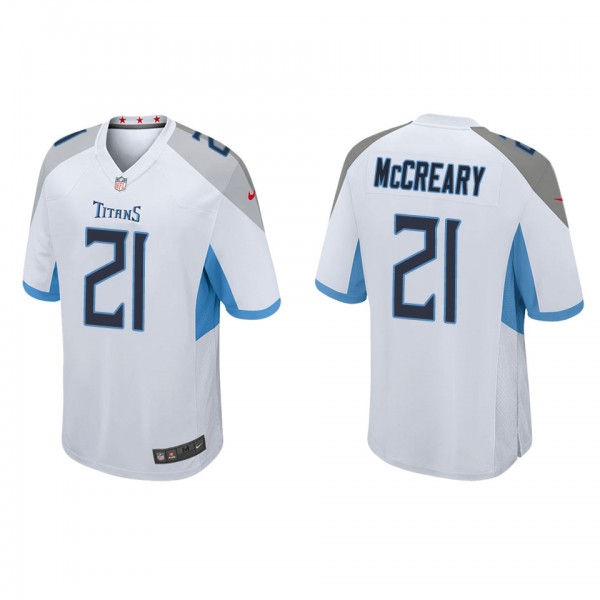 Men's Tennessee Titans Roger McCreary White Game J...