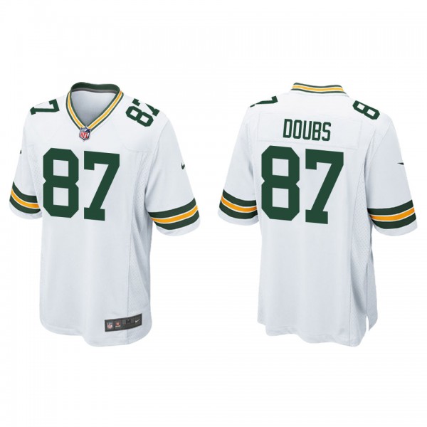 Men's Green Bay Packers Romeo Doubs White Game Jer...