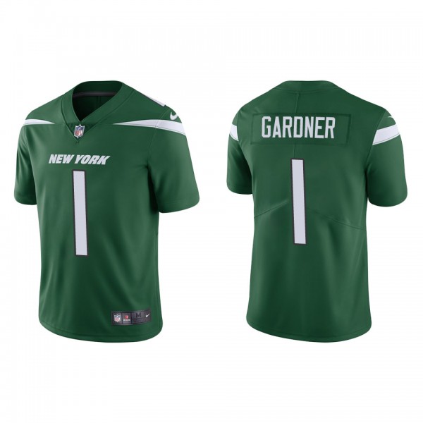 Men's New York Jets Sauce Gardner Green 2022 NFL Draft Vapor Limited Jersey