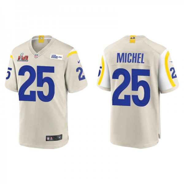 Men's Los Angeles Rams Sony Michel Bone Super Bowl...