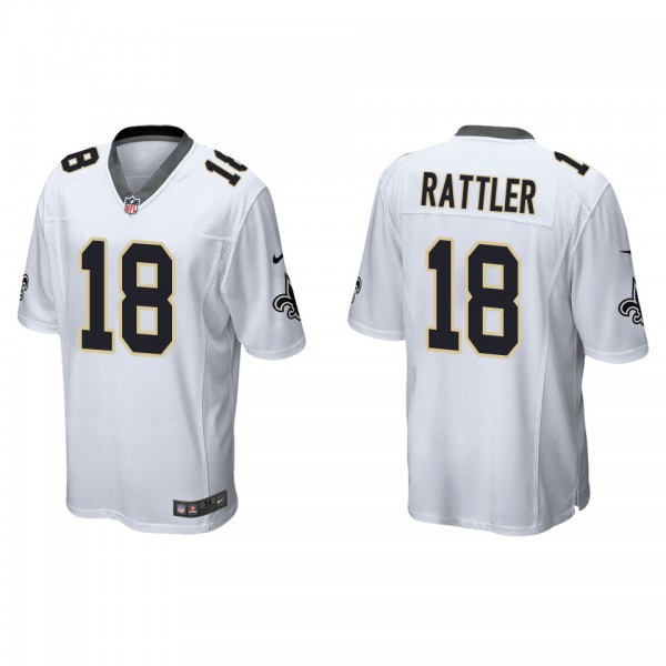 Men's Spencer Rattler New Orleans Saints White Gam...