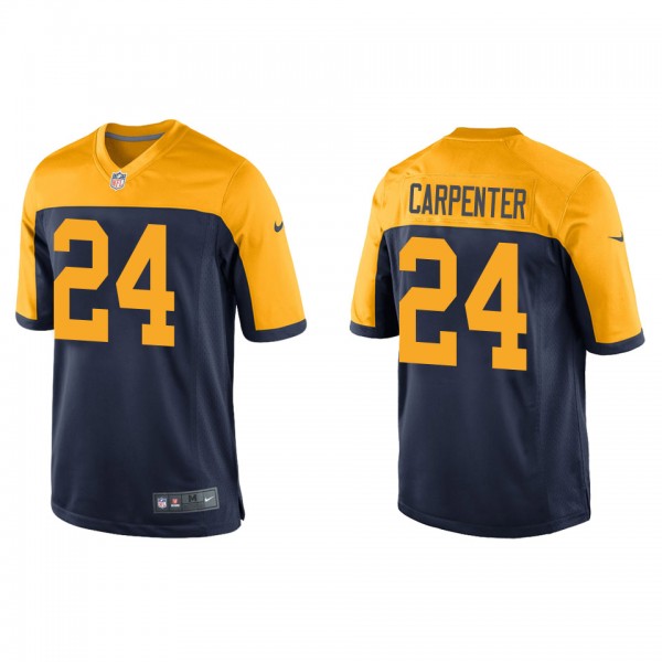 Men's Green Bay Packers Tariq Carpenter Navy Throwback Game Jersey