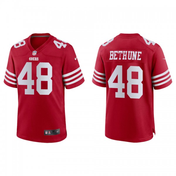 Men's Tatum Bethune San Francisco 49ers Scarlet Ga...