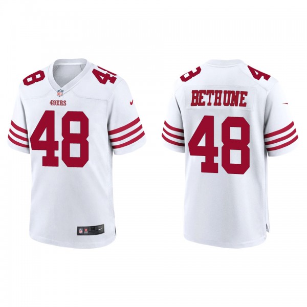Men's Tatum Bethune San Francisco 49ers White Game...