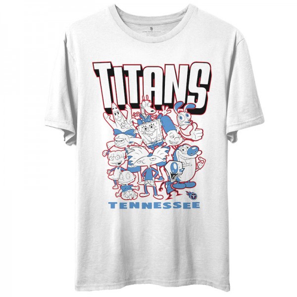 Men's Tennessee Titans Junk Food White NFL x Nickelodeon T-Shirt