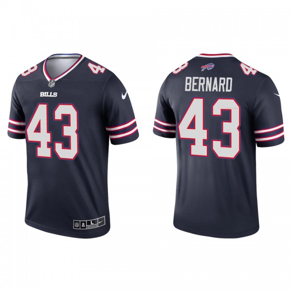 Men's Buffalo Bills Terrel Bernard Navy 2022 NFL Draft Inverted Legend Jersey
