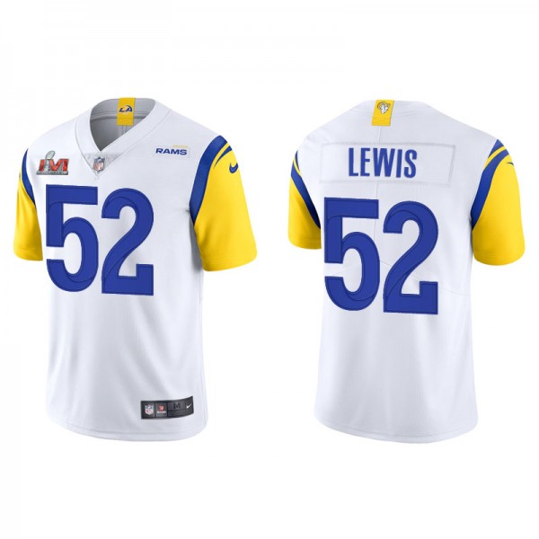 Men's Los Angeles Rams Terrell Lewis White Super B...