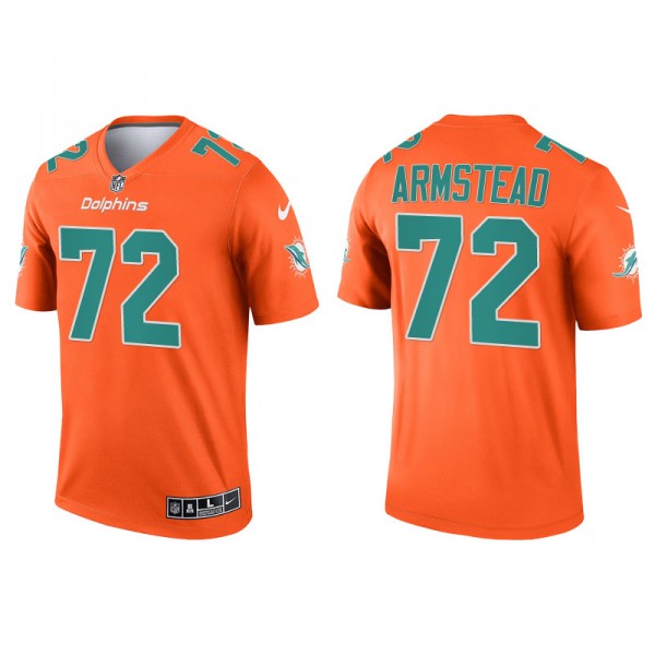 Men's Miami Dolphins Terron Armstead Orange Invert...