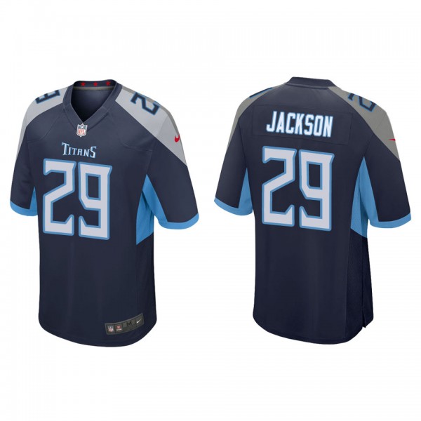 Men's Tennessee Titans Theo Jackson Navy Game Jers...