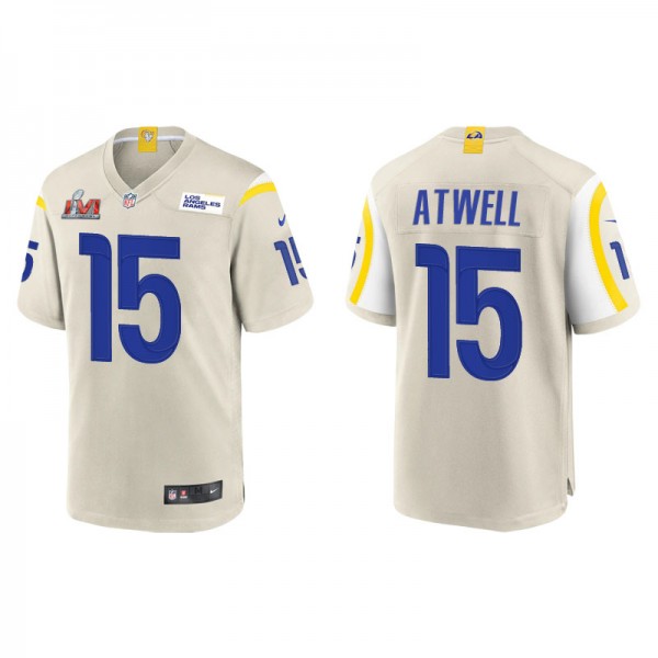 Men's Los Angeles Rams Tutu Atwell Bone Super Bowl...