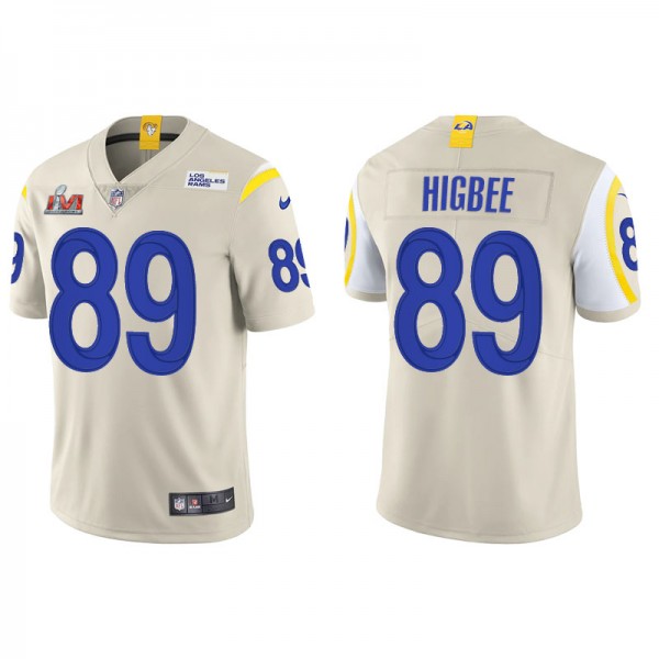 Men's Los Angeles Rams Tyler Higbee Bone Super Bowl LVI Vapor Limited Jersey