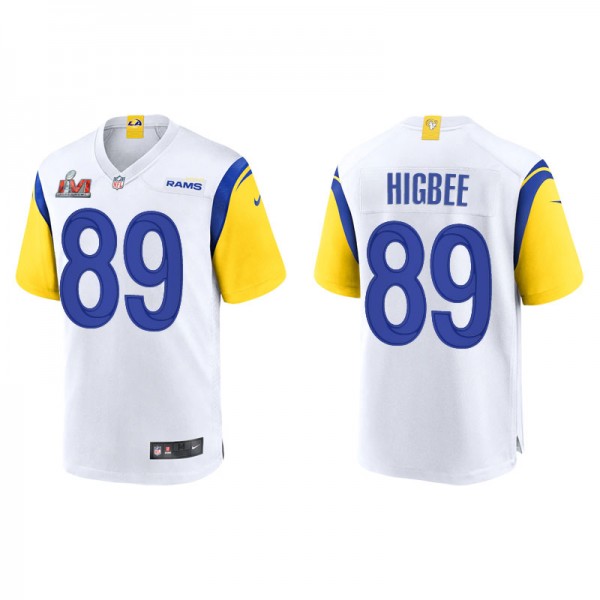Men's Los Angeles Rams Tyler Higbee White Super Bo...