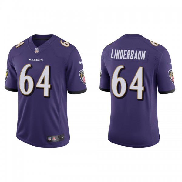 Men's Baltimore Ravens Tyler Linderbaum Purple 2022 NFL Draft Vapor Limited Jersey