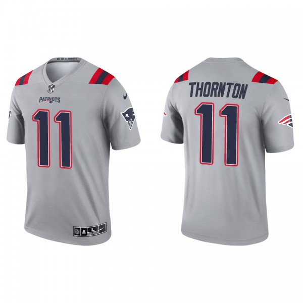 Men's New England Patriots Tyquan Thornton Gray In...