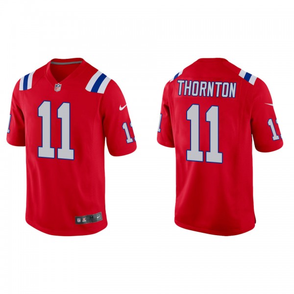Men's New England Patriots Tyquan Thornton Red Alt...
