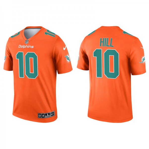 Men's Miami Dolphins Tyreek Hill Orange Inverted Legend Jersey