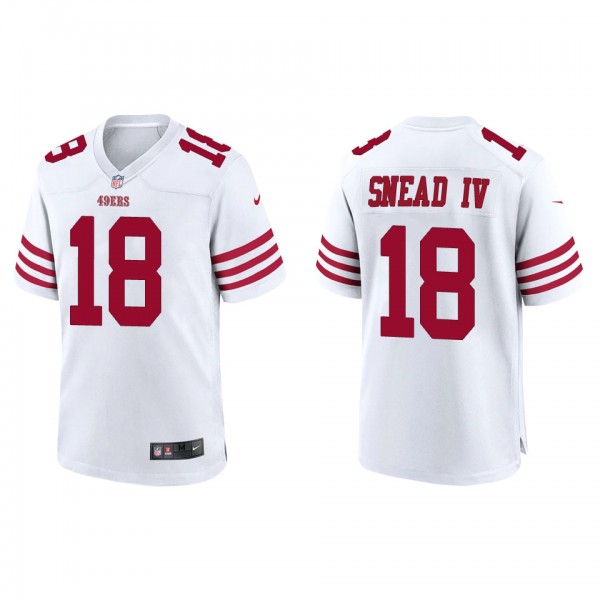 Men's San Francisco 49ers Willie Snead IV White Game Jersey