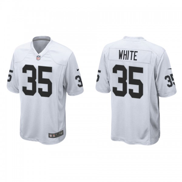 Men's Las Vegas Raiders Zamir White White Game Jer...