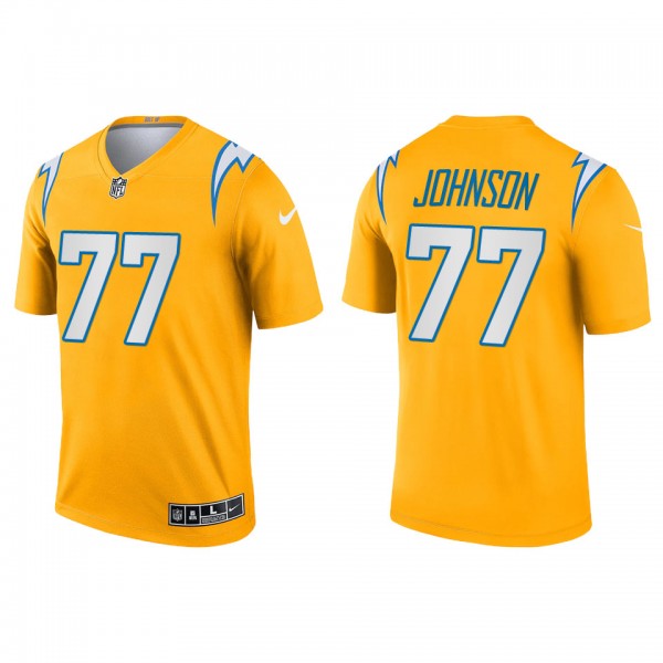 Men's Los Angeles Chargers Zion Johnson Gold 2022 ...