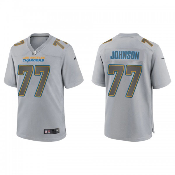 Men's Zion Johnson Los Angeles Chargers Gray Atmosphere Fashion Game Jersey