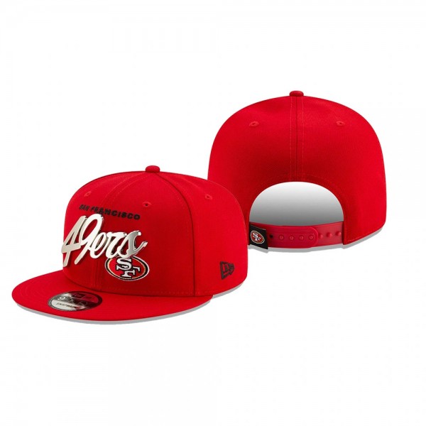 San Francisco 49ers Scarlet Metal & Thread 9FIFTY Adjustable Hat