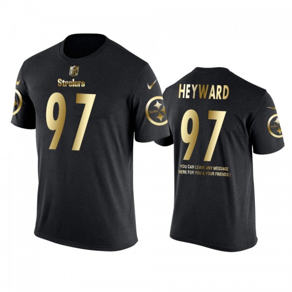 Pittsburgh Steelers #97 Cameron Heyward Metall Dar...