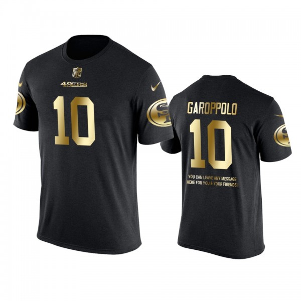 San Francisco 49ers #10 Jimmy Garoppolo Metall Dark Nike Golden Special T-Shirt - Men