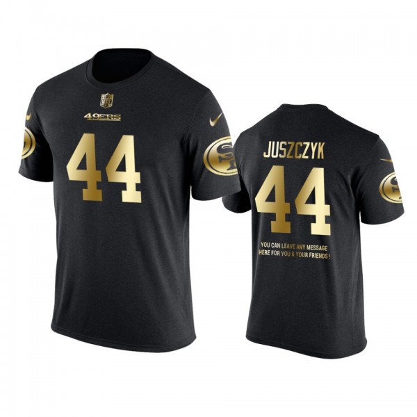 San Francisco 49ers #44 Kyle Juszczyk Metall Dark Nike Golden Special T-Shirt - Men