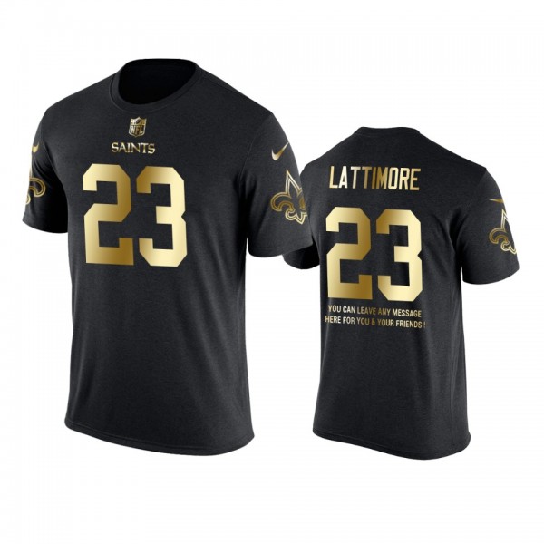 New Orleans Saints #23 Marshon Lattimore Metall Da...