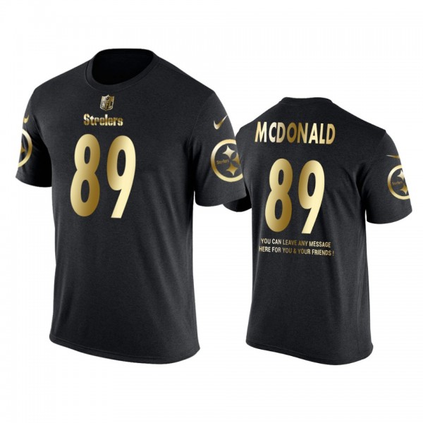 Pittsburgh Steelers #89 Vance McDonald Metall Dark Nike Golden Special T-Shirt - Men
