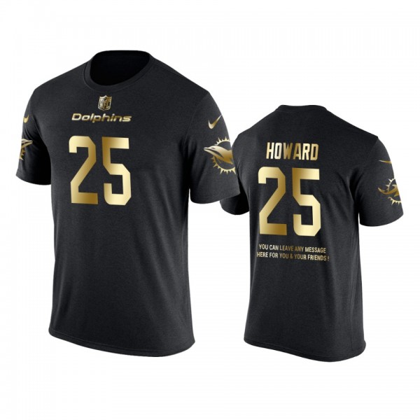 Miami Dolphins #25 Xavien Howard Metall Dark Nike Golden Special T-Shirt - Men