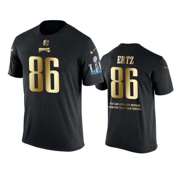 Philadelphia Eagles #86 Zach Ertz Metall Dark Nike Golden Special  T-Shirt - Men