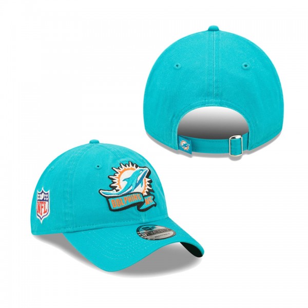 Men's Miami Dolphins Aqua OTC 2022 Sideline 9TWENTY Adjustable Hat