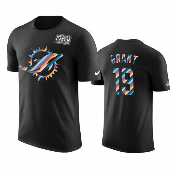 Men's Miami Dolphins Jakeem Grant Black Performance Crucial Catch T-shirt