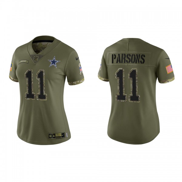 Micah Parsons Women's Dallas Cowboys Olive 2022 Salute To Service Limited Jersey