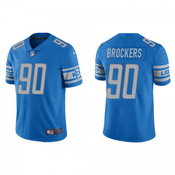 Men's Detroit Lions Michael Brockers Light Blue Vapor Limited Jersey