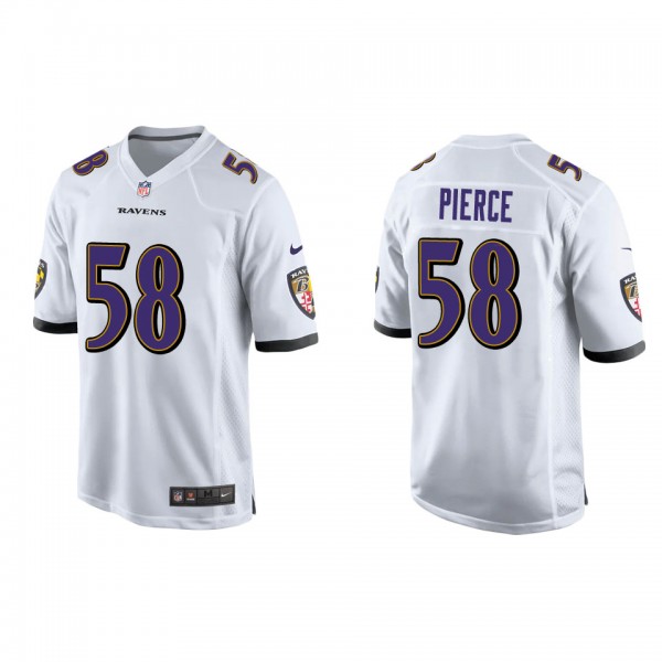 Men's Baltimore Ravens Michael Pierce White Game J...