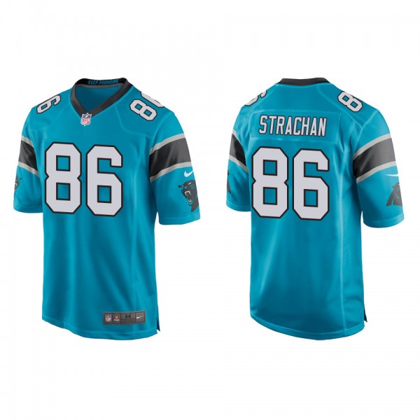 Men's Michael Strachan Panthers Blue Game Jersey