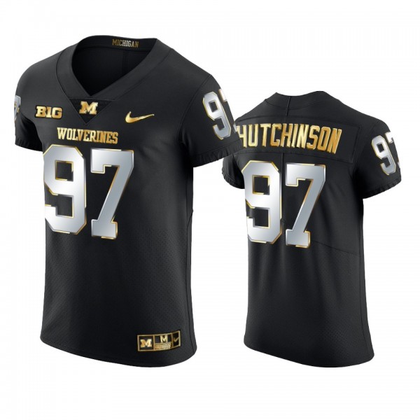 Michigan Wolverines Aidan Hutchinson Black Golden ...