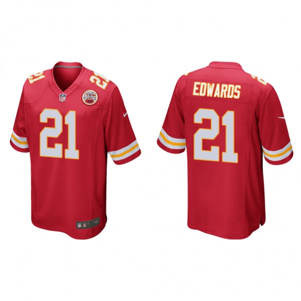 Men's Mike Edwards Kansas City Chiefs Red Game Jer...