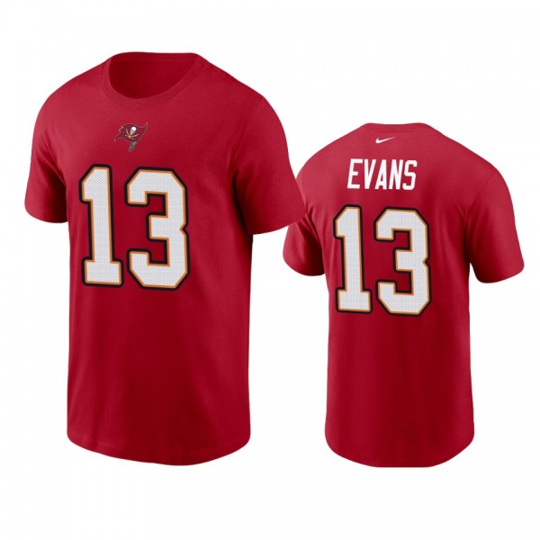 Tampa Bay Buccaneers Mike Evans Red Name Number T-...