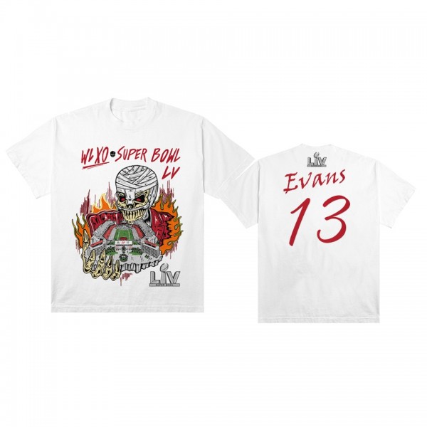 Buccaneers Mike Evans White Super Bowl LV Halftime Show The Weeknd x Warren Lotas XO T-Shirt