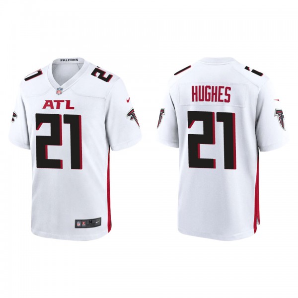 Men's Atlanta Falcons Mike Hughes White Game Jerse...