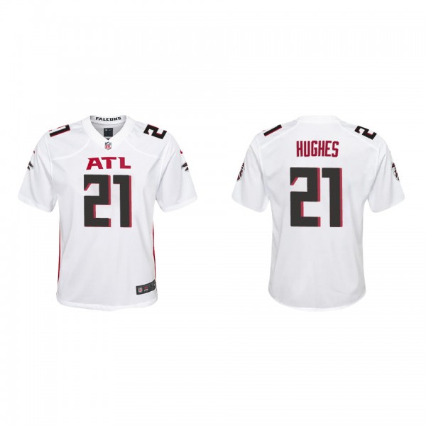 Youth Atlanta Falcons Mike Hughes White Game Jerse...