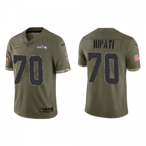 Mike Iupati Seattle Seahawks Olive 2022 Salute To Service Limited Jersey