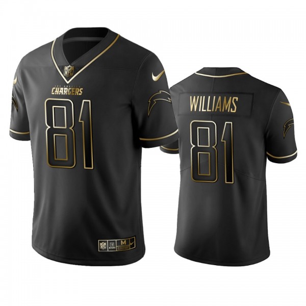 NFL 100 Commercial Mike Williams Los Angeles Chargers Black Golden Edition Vapor Untouchable Limited Jersey - Men's