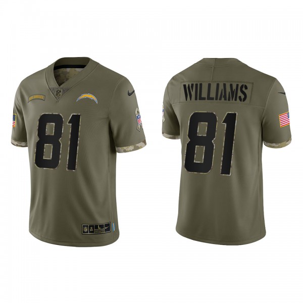 Mike Williams Los Angeles Chargers Olive 2022 Salu...