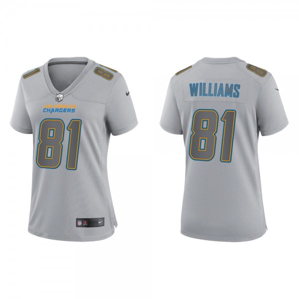 Mike Williams Women's Los Angeles Chargers Gray Atmosphere Fashion Game Jersey