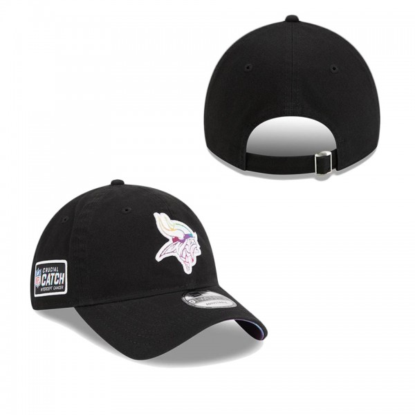 Men's Minnesota Vikings Black 2023 NFL Crucial Catch 9TWENTY Adjustable Hat